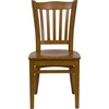 image:imageFlash Furniture HERCULES Series Vertical Slat Back Walnut Wood Restaurant ChairCherry Wood SeatCherry Wood Frame