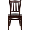 image:imageFlash Furniture HERCULES Series Vertical Slat Back Walnut Wood Restaurant ChairMahogany Wood SeatMahogany Wood Frame