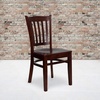 image:imageFlash Furniture HERCULES Series Vertical Slat Back Walnut Wood Restaurant ChairMahogany Wood SeatMahogany Wood Frame