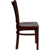 image:imageFlash Furniture HERCULES Series Vertical Slat Back Walnut Wood Restaurant ChairMahogany Wood SeatMahogany Wood Frame