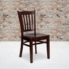 image:imageFlash Furniture HERCULES Series Vertical Slat Back Walnut Wood Restaurant ChairMahogany Wood SeatMahogany Wood Frame