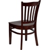 image:imageFlash Furniture HERCULES Series Vertical Slat Back Walnut Wood Restaurant ChairMahogany Wood SeatMahogany Wood Frame