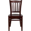 image:imageFlash Furniture HERCULES Series Vertical Slat Back Walnut Wood Restaurant ChairMahogany Wood SeatMahogany Wood Frame