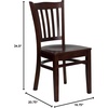 image:imageFlash Furniture HERCULES Series Vertical Slat Back Walnut Wood Restaurant ChairMahogany Wood SeatMahogany Wood Frame