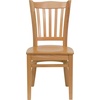 image:imageFlash Furniture HERCULES Series Vertical Slat Back Walnut Wood Restaurant ChairNatural Wood SeatNatural Wood Frame