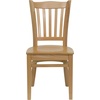 image:imageFlash Furniture HERCULES Series Vertical Slat Back Walnut Wood Restaurant ChairNatural Wood SeatNatural Wood Frame