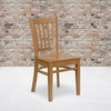 image:imageFlash Furniture HERCULES Series Vertical Slat Back Walnut Wood Restaurant ChairNatural Wood SeatNatural Wood Frame