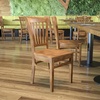 image:imageFlash Furniture HERCULES Series Vertical Slat Back Walnut Wood Restaurant ChairNatural Wood SeatNatural Wood Frame