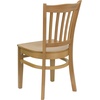image:imageFlash Furniture HERCULES Series Vertical Slat Back Walnut Wood Restaurant ChairNatural Wood SeatNatural Wood Frame