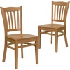 image:imageFlash Furniture HERCULES Series Vertical Slat Back Walnut Wood Restaurant ChairNatural Wood SeatNatural Wood Frame