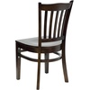 image:imageFlash Furniture HERCULES Series Vertical Slat Back Walnut Wood Restaurant ChairWalnut Wood SeatWalnut Wood Frame