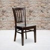 image:imageFlash Furniture HERCULES Series Vertical Slat Back Walnut Wood Restaurant ChairWalnut Wood SeatWalnut Wood Frame