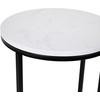 image:imageFlash Furniture Hampstead Collection End Table  Modern White Finish End Table  Crisscross Matte Black FrameWhite Marble TopMatte Black Frame