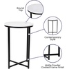 image:imageFlash Furniture Hampstead Collection End Table  Modern White Finish End Table  Crisscross Matte Black FrameWhite Marble TopMatte Black Frame