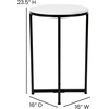 image:imageFlash Furniture Hampstead Collection End Table  Modern White Finish End Table  Crisscross Matte Black FrameWhite Marble TopMatte Black Frame