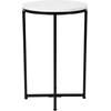 image:imageFlash Furniture Hampstead Collection End Table  Modern White Finish End Table  Crisscross Matte Black FrameWhite Marble TopMatte Black Frame