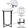 image:imageFlash Furniture Hampstead Collection End Table  Modern White Finish End Table  Crisscross Matte Black FrameWhite TopMatte Black Frame