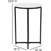 image:imageFlash Furniture Hampstead Collection End Table  Modern White Finish End Table  Crisscross Matte Black FrameWhite TopMatte Black Frame