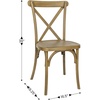 image:imageFlash Furniture Hercules Commercial IndoorOutdoor Cross Back Chair Wood Look WeatherResistant Lightweight Design Versatile Use Dark BrownChestnut