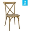 image:imageFlash Furniture Hercules Commercial IndoorOutdoor Cross Back Chair Wood Look WeatherResistant Lightweight Design Versatile Use Dark BrownChestnut