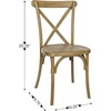 image:imageFlash Furniture Hercules Commercial IndoorOutdoor Cross Back Chair Wood Look WeatherResistant Lightweight Design Versatile Use Dark BrownChestnut