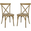 image:imageFlash Furniture Hercules Commercial IndoorOutdoor Cross Back Chair Wood Look WeatherResistant Lightweight Design Versatile Use Dark BrownChestnut