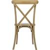 image:imageFlash Furniture Hercules Commercial IndoorOutdoor Cross Back Chair Wood Look WeatherResistant Lightweight Design Versatile Use Dark BrownChestnut