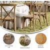 image:imageFlash Furniture Hercules Commercial IndoorOutdoor Cross Back Chair Wood Look WeatherResistant Lightweight Design Versatile Use Dark BrownChestnut