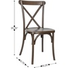 image:imageFlash Furniture Hercules Commercial IndoorOutdoor Cross Back Chair Wood Look WeatherResistant Lightweight Design Versatile Use Dark BrownDark Brown