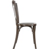 image:imageFlash Furniture Hercules Commercial IndoorOutdoor Cross Back Chair Wood Look WeatherResistant Lightweight Design Versatile Use Dark BrownDark Brown