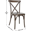 image:imageFlash Furniture Hercules Commercial IndoorOutdoor Cross Back Chair Wood Look WeatherResistant Lightweight Design Versatile Use Dark BrownDark Brown