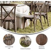 image:imageFlash Furniture Hercules Commercial IndoorOutdoor Cross Back Chair Wood Look WeatherResistant Lightweight Design Versatile Use Dark BrownDark Brown