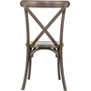 image:imageFlash Furniture Hercules Commercial IndoorOutdoor Cross Back Chair Wood Look WeatherResistant Lightweight Design Versatile Use Dark BrownDark Brown