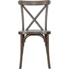 image:imageFlash Furniture Hercules Commercial IndoorOutdoor Cross Back Chair Wood Look WeatherResistant Lightweight Design Versatile Use Dark BrownDark Brown