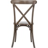 image:imageFlash Furniture Hercules Commercial IndoorOutdoor Cross Back Chair Wood Look WeatherResistant Lightweight Design Versatile Use Dark BrownDark Brown