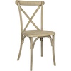 image:imageFlash Furniture Hercules Commercial IndoorOutdoor Cross Back Chair Wood Look WeatherResistant Lightweight Design Versatile Use Dark BrownLight Oak