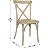 image:imageFlash Furniture Hercules Commercial IndoorOutdoor Cross Back Chair Wood Look WeatherResistant Lightweight Design Versatile Use Dark BrownLight Oak