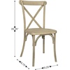 image:imageFlash Furniture Hercules Commercial IndoorOutdoor Cross Back Chair Wood Look WeatherResistant Lightweight Design Versatile Use Dark BrownLight Oak