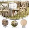 image:imageFlash Furniture Hercules Commercial IndoorOutdoor Cross Back Chair Wood Look WeatherResistant Lightweight Design Versatile Use Dark BrownLight Oak