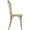 image:imageFlash Furniture Hercules Commercial IndoorOutdoor Cross Back Chair Wood Look WeatherResistant Lightweight Design Versatile Use Dark BrownLight Oak