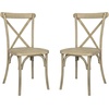 image:imageFlash Furniture Hercules Commercial IndoorOutdoor Cross Back Chair Wood Look WeatherResistant Lightweight Design Versatile Use Dark BrownLight Oak