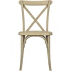 image:imageFlash Furniture Hercules Commercial IndoorOutdoor Cross Back Chair Wood Look WeatherResistant Lightweight Design Versatile Use Dark BrownLight Oak