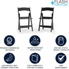 image:imageFlash Furniture Hercules Commercial IndoorOutdoor Folding Event Chair Wood Look WeatherResistant Lightweight Design Versatile Use Set of 4 ChestnutBlack