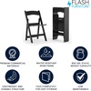 image:imageFlash Furniture Hercules Commercial IndoorOutdoor Folding Event Chair Wood Look WeatherResistant Lightweight Design Versatile Use Set of 4 ChestnutBlack
