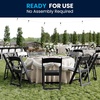 image:imageFlash Furniture Hercules Commercial IndoorOutdoor Folding Event Chair Wood Look WeatherResistant Lightweight Design Versatile Use Set of 4 ChestnutBlack