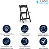 image:imageFlash Furniture Hercules Commercial IndoorOutdoor Folding Event Chair Wood Look WeatherResistant Lightweight Design Versatile Use Set of 4 ChestnutBlack