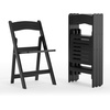 image:imageFlash Furniture Hercules Commercial IndoorOutdoor Folding Event Chair Wood Look WeatherResistant Lightweight Design Versatile Use Set of 4 ChestnutBlack