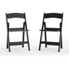 image:imageFlash Furniture Hercules Commercial IndoorOutdoor Folding Event Chair Wood Look WeatherResistant Lightweight Design Versatile Use Set of 4 ChestnutBlack