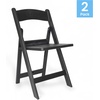 image:imageFlash Furniture Hercules Commercial IndoorOutdoor Folding Event Chair Wood Look WeatherResistant Lightweight Design Versatile Use Set of 4 ChestnutBlack
