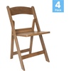image:imageFlash Furniture Hercules Commercial IndoorOutdoor Folding Event Chair Wood Look WeatherResistant Lightweight Design Versatile Use Set of 4 ChestnutChestnut